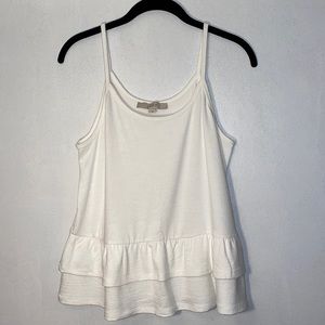 Off-White Peplum Camisole - M